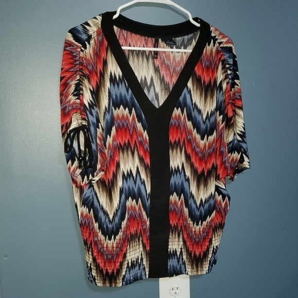 Dressy wavy striped top XL New Directions - Picture 1 of 10